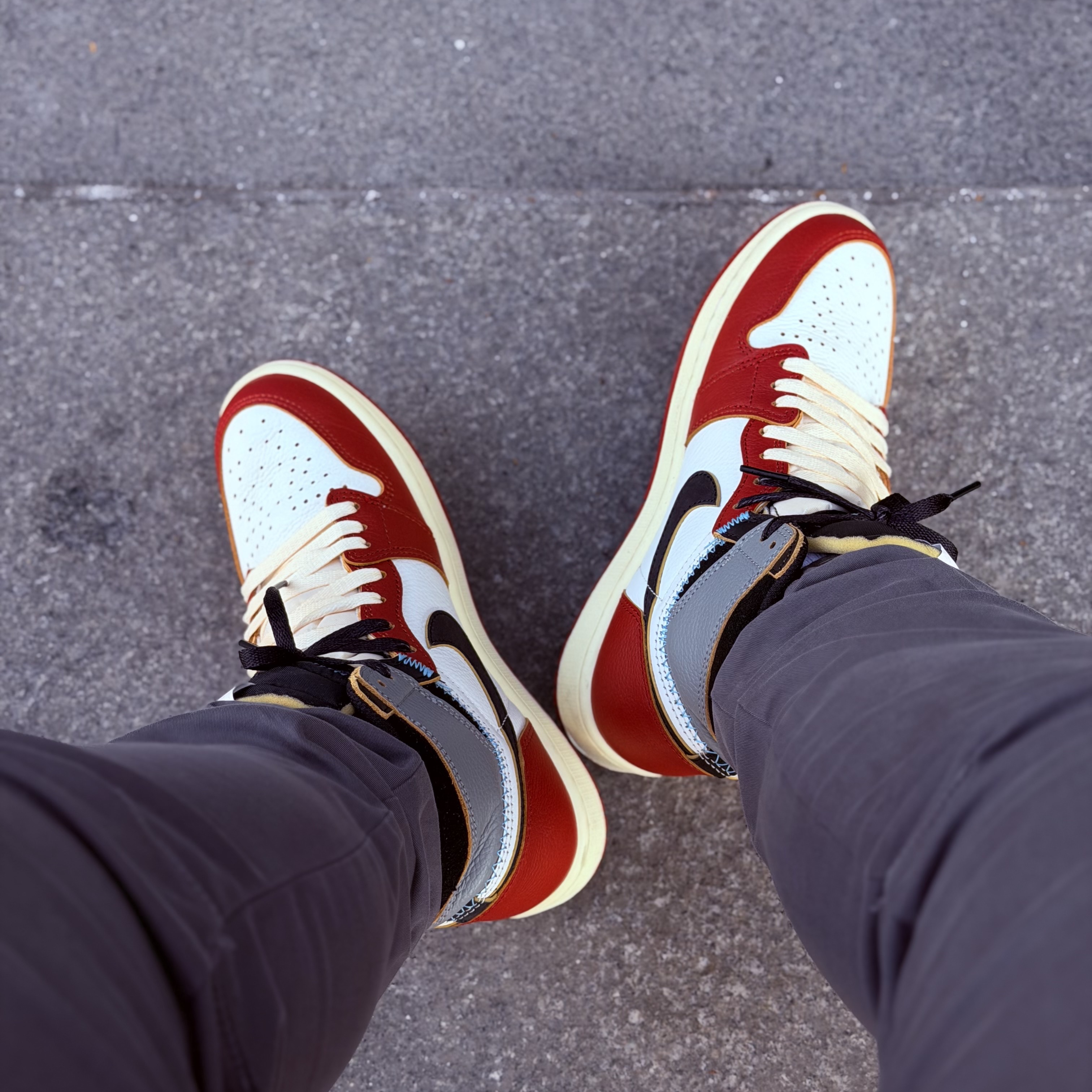 Jordan 1 x Union Retro High OG Chicago Shadow 착용 스타일