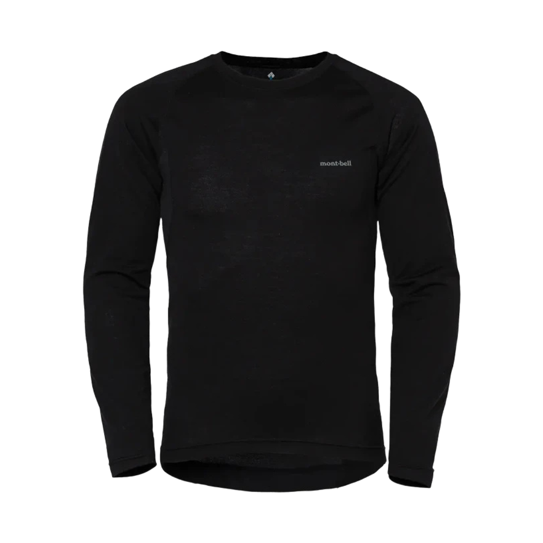 1130653 Montbell Super Merino Wool Middle Weight Cycling Under Shirt Black