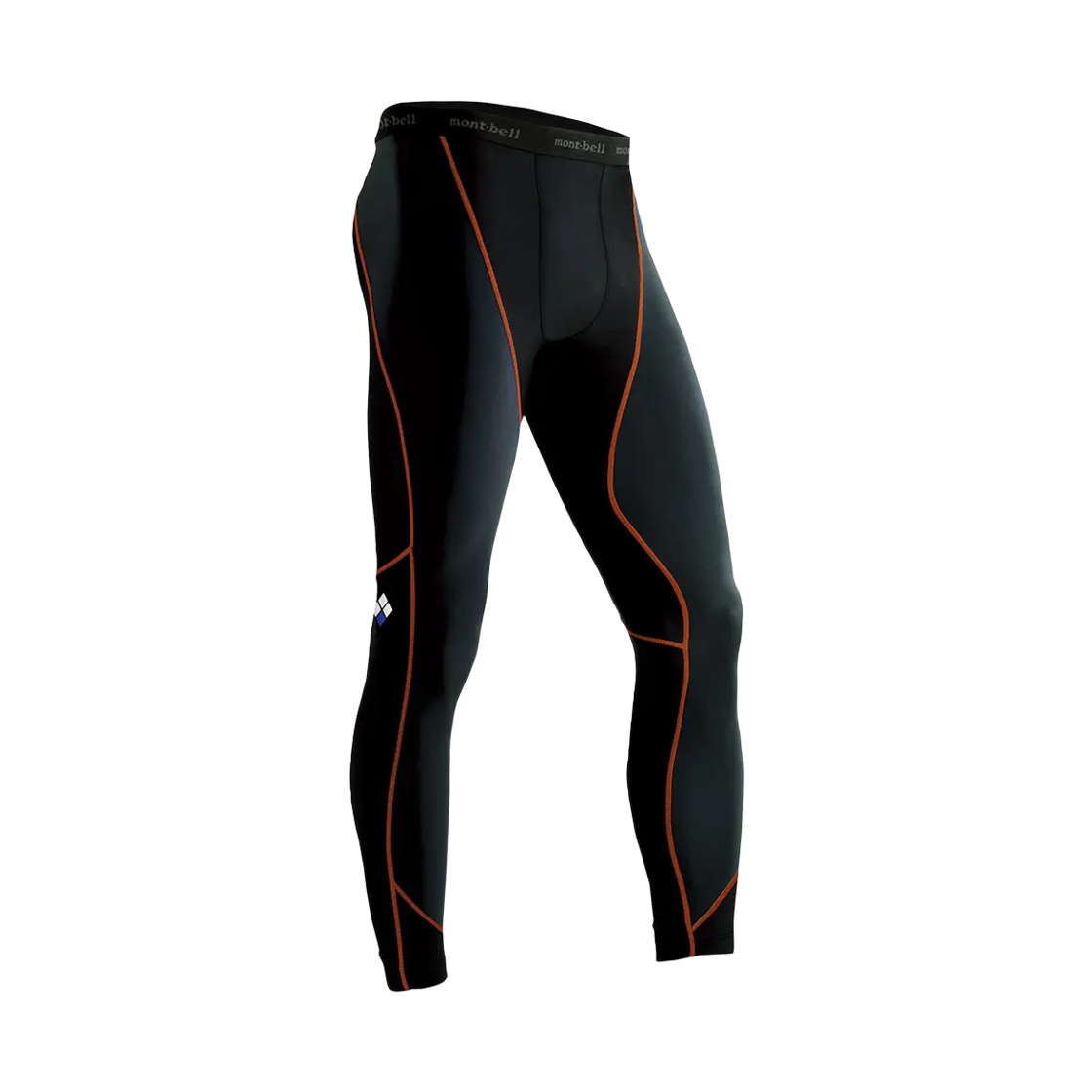 1107158 Montbell Supportec Light Tights Black Orange