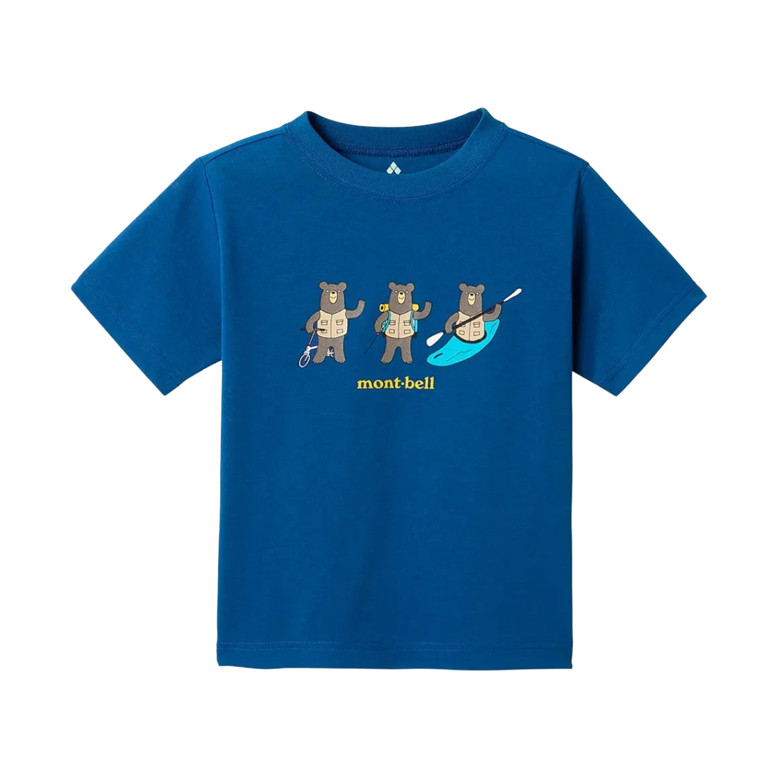 (키즈) 몽벨 위크론 노아소비 베어 티셔츠 오리엔트 블루((Kids) Montbell Wickron Noasobi Bear T-Shirt Orient Blue) - 1