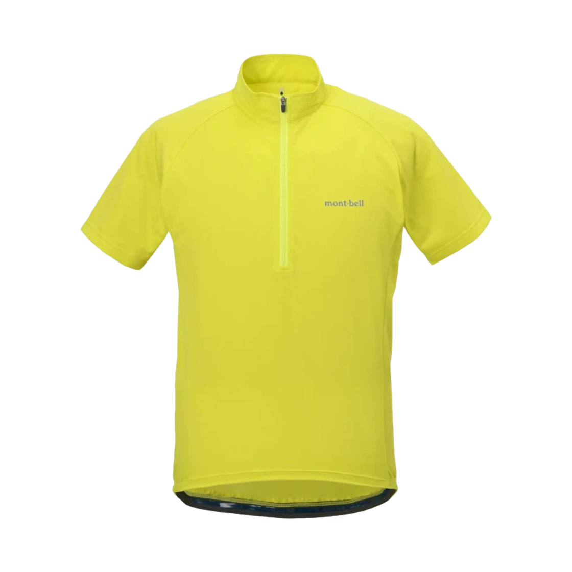 1130719 Montbell Wickron UV-Tect Cycling Short Sleeve Zip Shirt Yellow