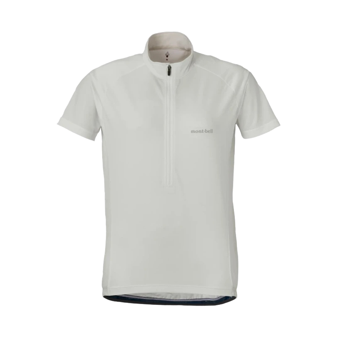1130720 (W) Montbell Wickron UV-Tect Cycling Short Sleeve Zip Shirt White