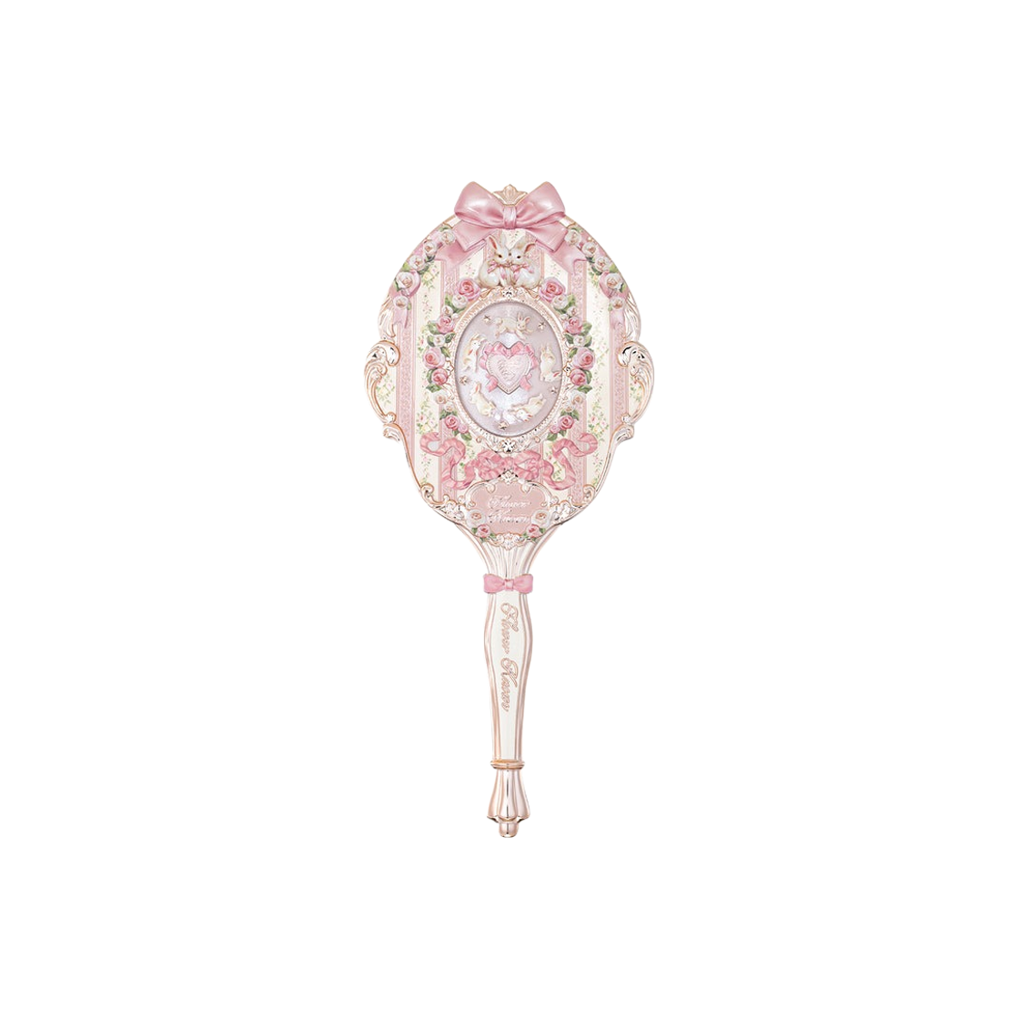 플라워노즈 버니 가든 손거울 로제트 핑크(Flower Knows Bunny Garden Hand Mirror Rosette Pink)
