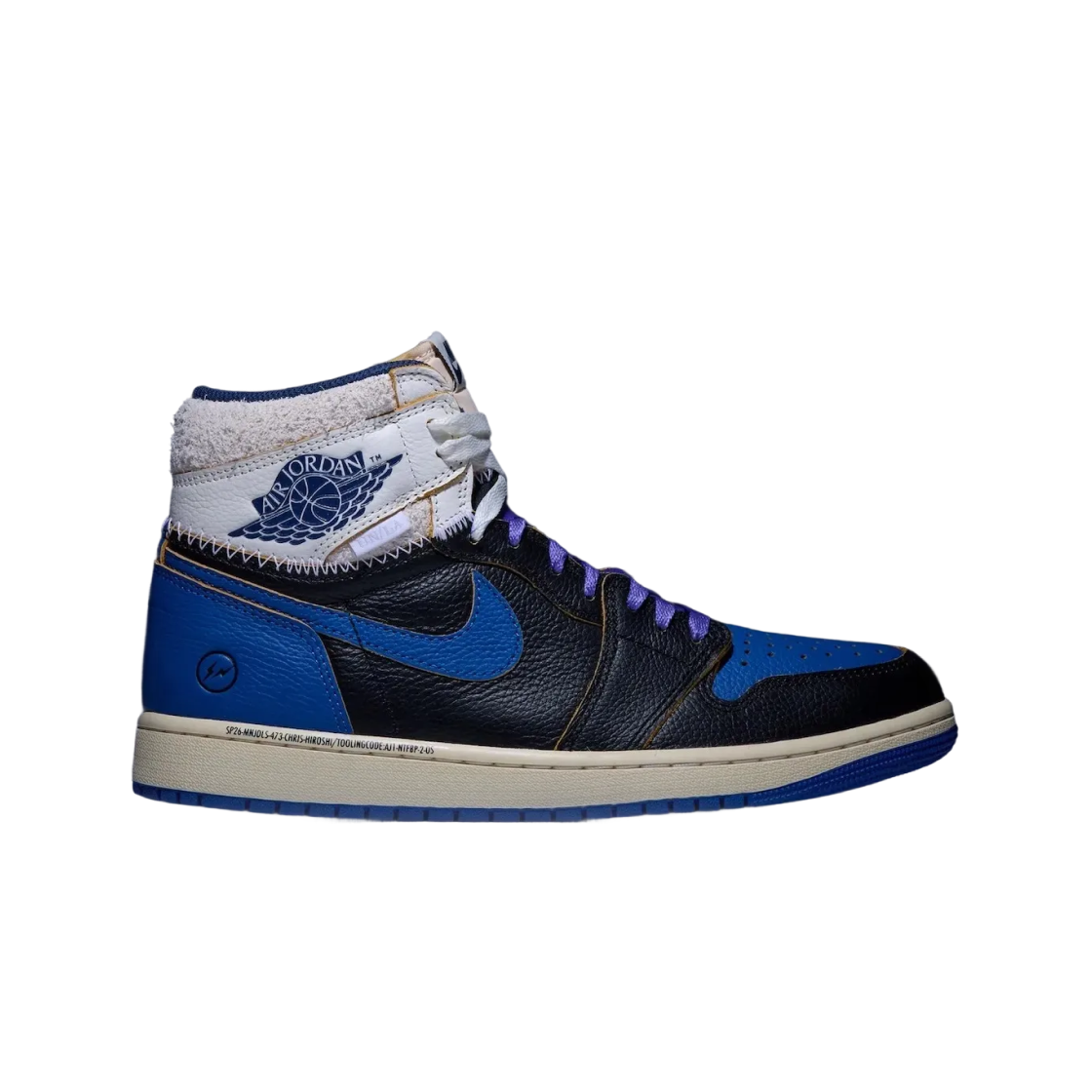 조던 1 x 프라그먼트 x 유니온 LA 레트로 하이 OG SP 블랙 네이비(Jordan 1 x Fragment x Union LA Retro High OG SP Black Navy)