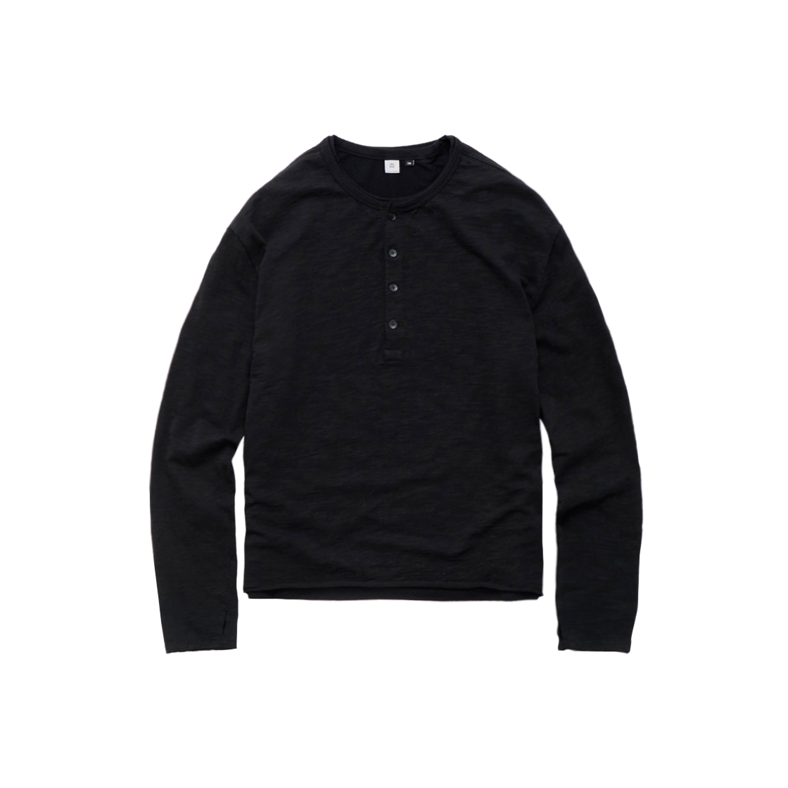 PL6PTL5141B0 Polyteru Henley Neck Long Sleeves Black