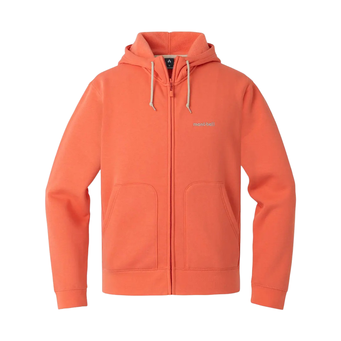 2104849 Montbell Cotton Full-Zip Hooded Sweatshirt Coral Pink