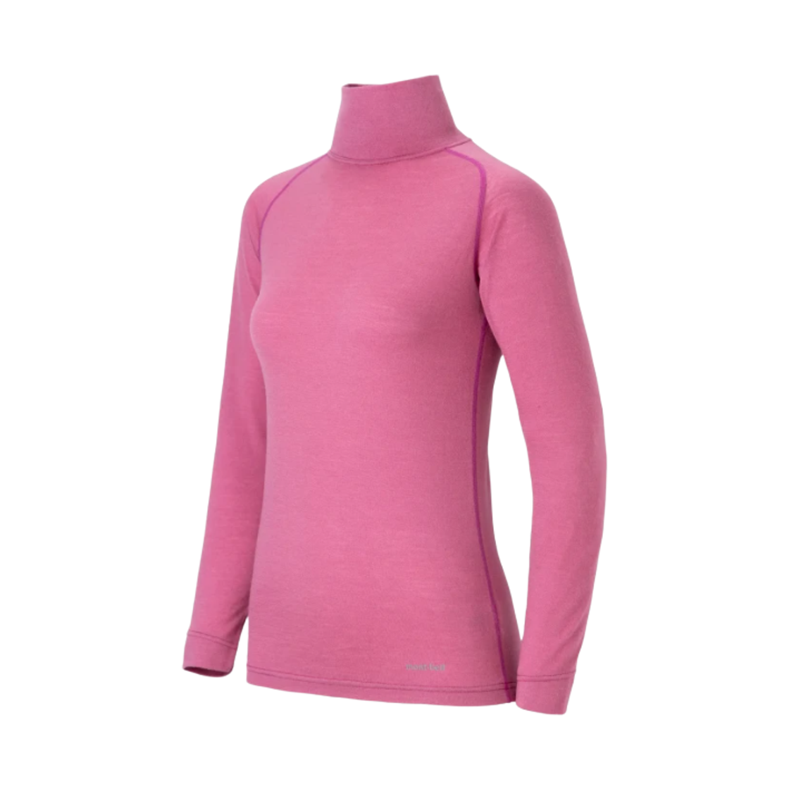 1107821 (W) Montbell Super Merino Wool Middle Weight Turtleneck Shirt Pink