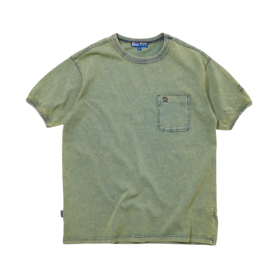 닉기어 x 펜필드 포켓 틴워싱 인디고 반팔티 옐로우(NICK GEAR x Penfield Pocket Tint Wahshing Indigo Short Sleeve Tee Yellow)