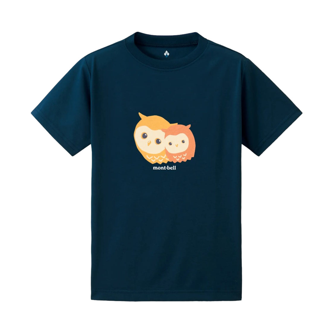 2104896 (Kids) Montbell Cotton Owl Family T-Shirt Navy