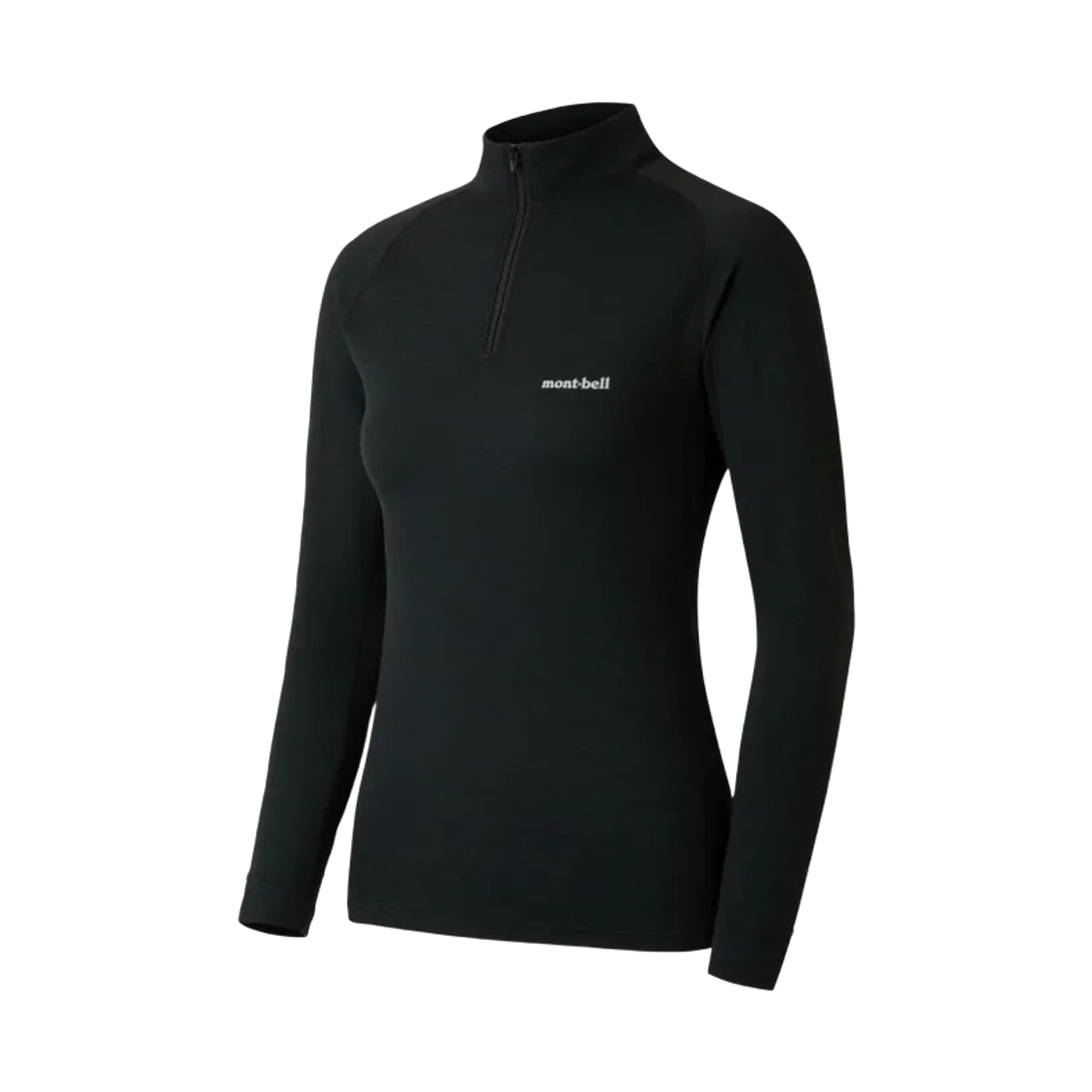 1107707 (W) Montbell Zeo-Line Middle Weight High Neck Shirt Black