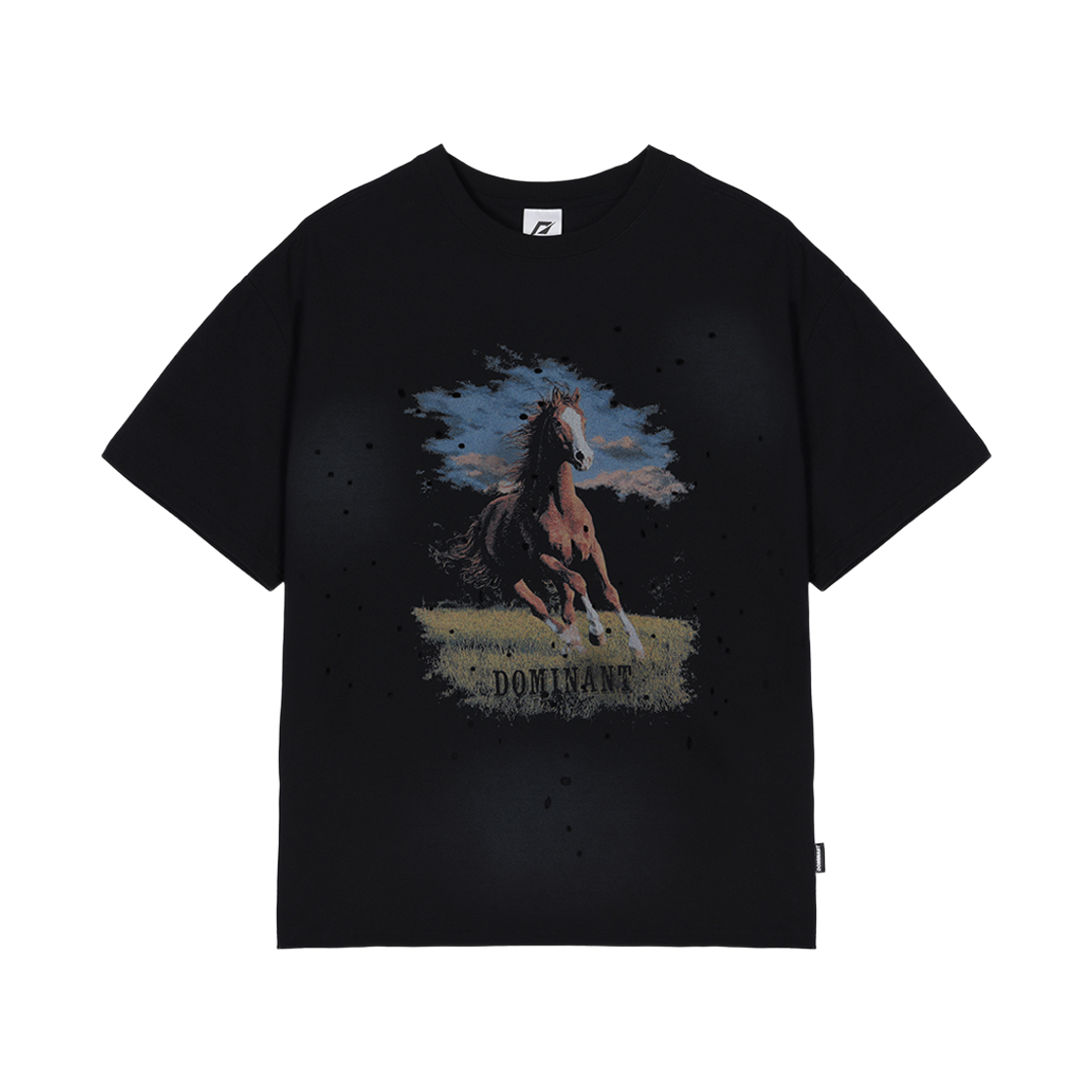 도미넌트 홀스 티셔츠 블랙(Dominant Horse T-Shirts Black)