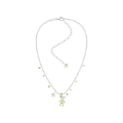 Yvmin Bear Flower Zircon Necklace Silver - 26SS
