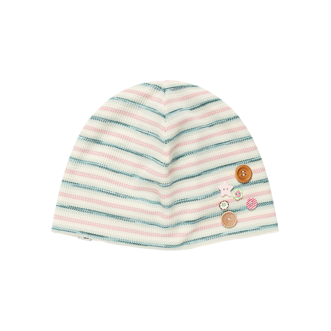 카비시 스트라이프 버튼 비니(CAVISH Striped Button Beanie Pink)