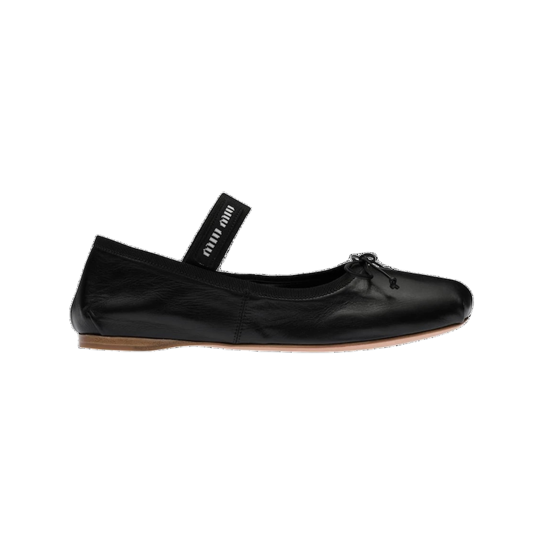 5F794D XUU F0002 F DX05 [15% 쿠폰] (W) Miu Miu Leather Ballerinas Black