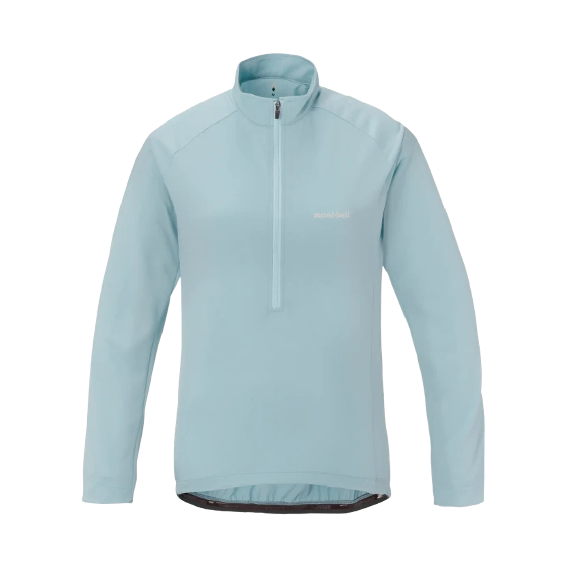 1130718 (W) Montbell Wickron UV-Tect Cycling Long Sleeve Zip Shirt Light Blue