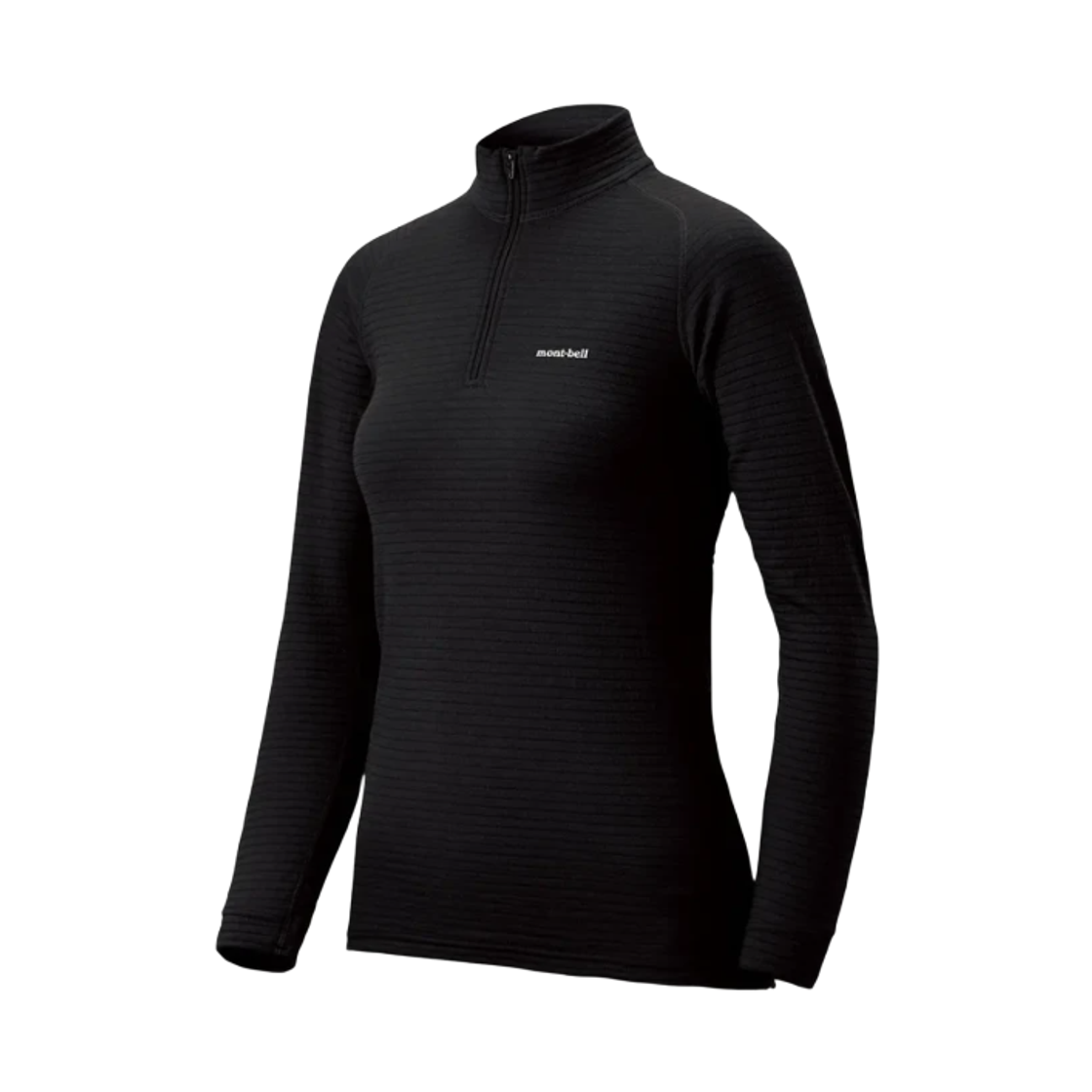 1107584 (W) Montbell Super Merino Wool Expedition High Neck Shirt Black