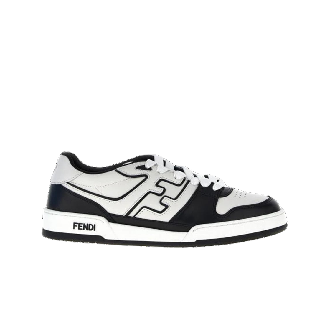7E1643 AOMN F0E7C 25S [15% 쿠폰] Fendi Match Leather Low-Top Sneakers Black White