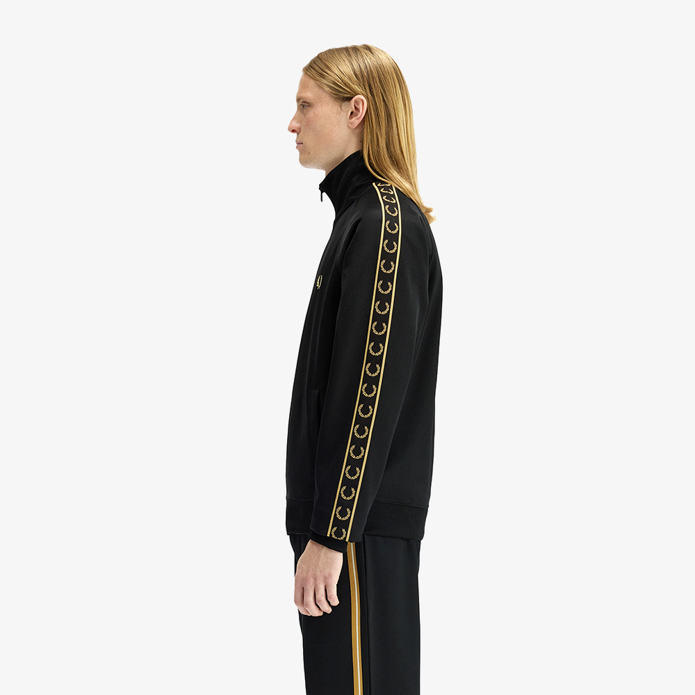 프레드페리 컨트라스트 테잎 트랙 재킷 블랙 샴페인(Fred Perry Contrast Tape Track Jacket Black Champagne) - 3