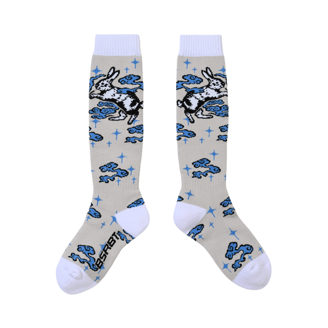 비에스래빗 스모킹 래빗 스노우보드 양말 그레이(Bsrabbit Smoking Rabbit Snowboard Socks Gray)