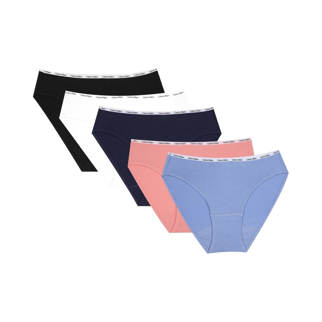 QP1094M962 (W) Calvin Klein Signature Cotton 5-pack Bikini Bottom Multicolor
