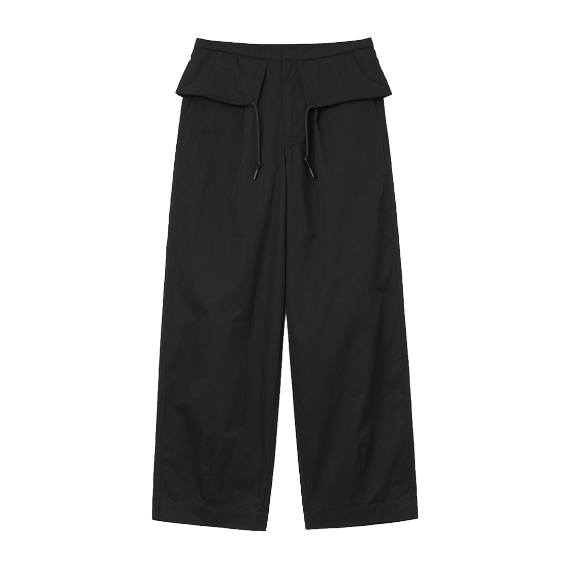 MW290BLK MILLO WOMEN Overlay Wide Chino Pants Black