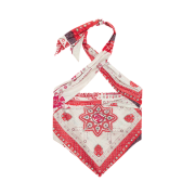 (W) Isabel Marant Feyza Print Cotton Voile Top Red Ecru