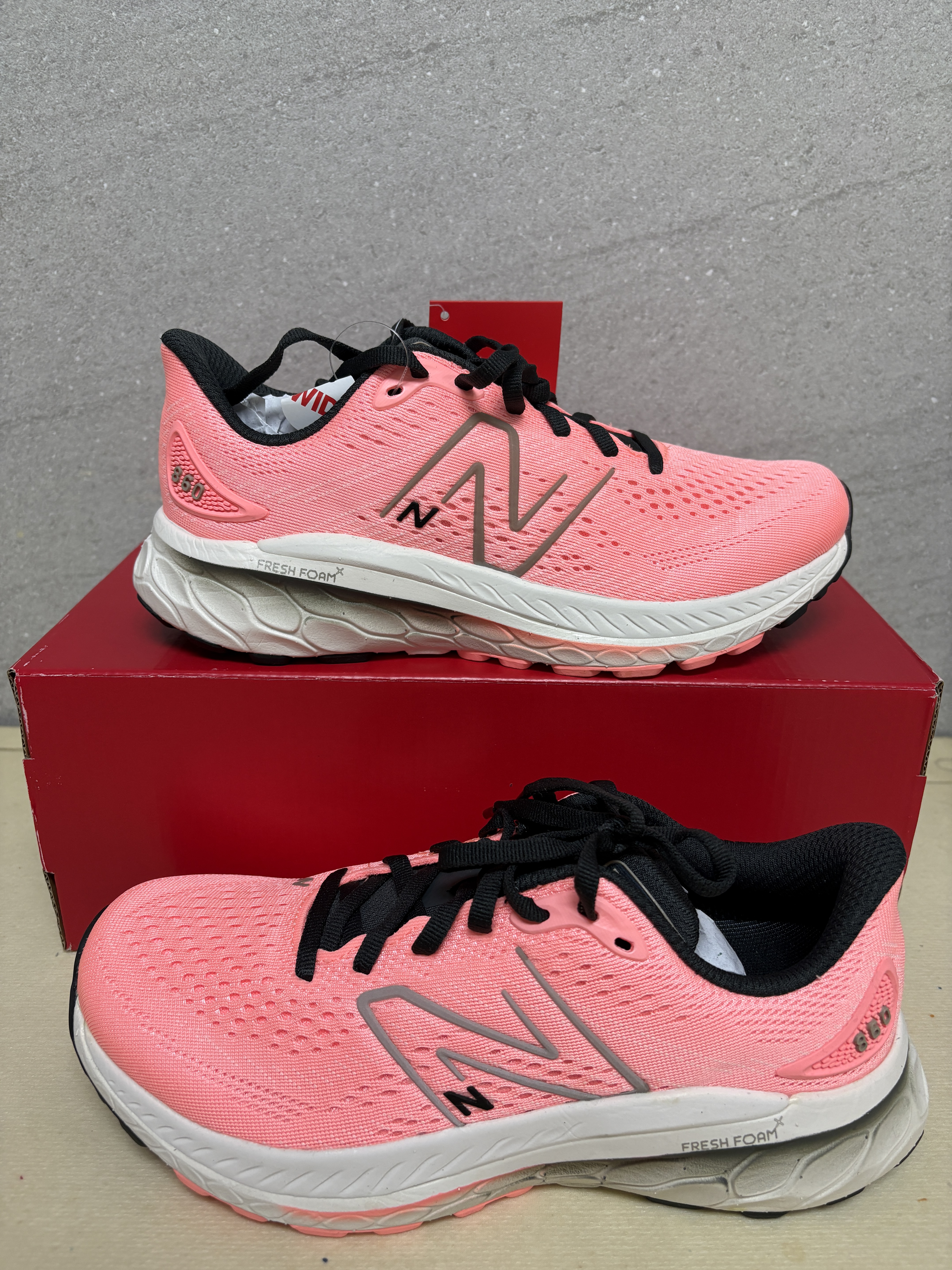 (W) New Balance Fresh Foam 860v13 Violet Shadow Lilac Chalk - D Wide 착용 스타일 - 1
