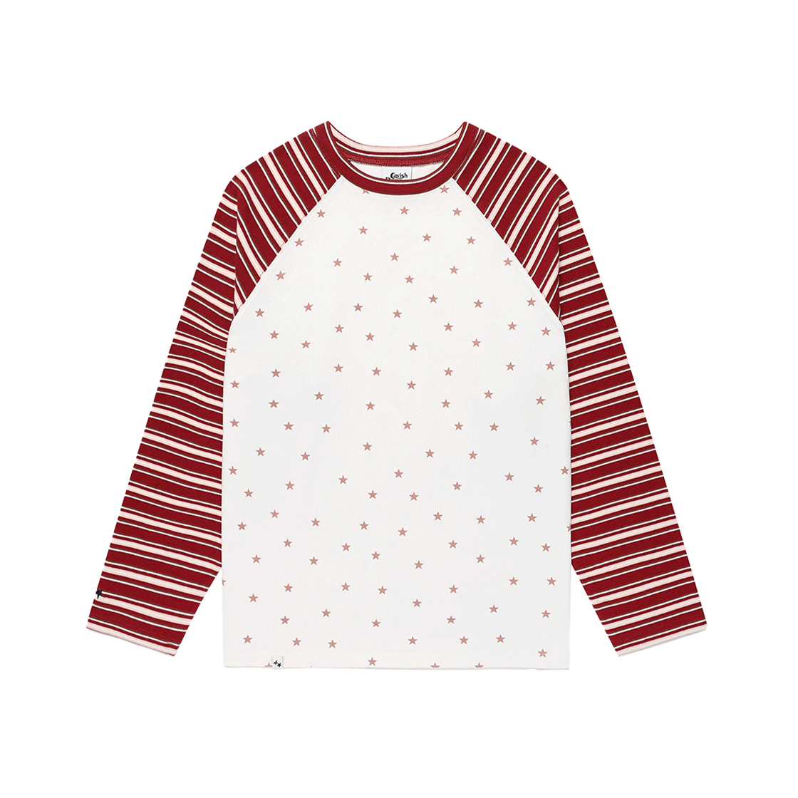 CV2GSFT550AWH CAVISH Striped Star Raglan LS Tee White