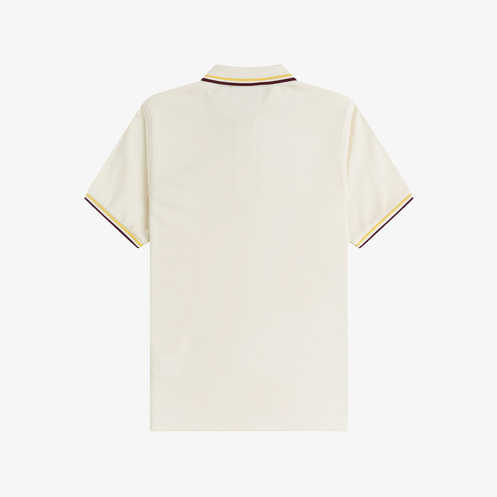 프레드페리 우먼즈 트윈 팁 프레드페리 셔츠 에크루 레몬발리 옥스블러드(Fred Perry Twin Tipped Fred Perry Shirt Ecru Lemon Barley Oxblood) - 5
