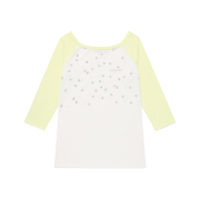 CAVISH U Neck Star Raglan LS Tee White