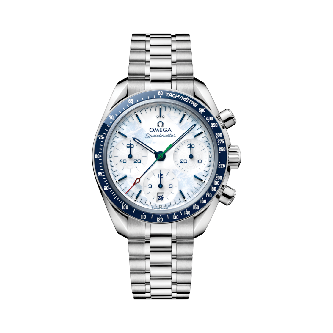 오메가 스피드마스터 38 오토매틱 38mm 스틸 화이트(Omega Speedmaster 38 Automatic 38mm Steel White) - 1