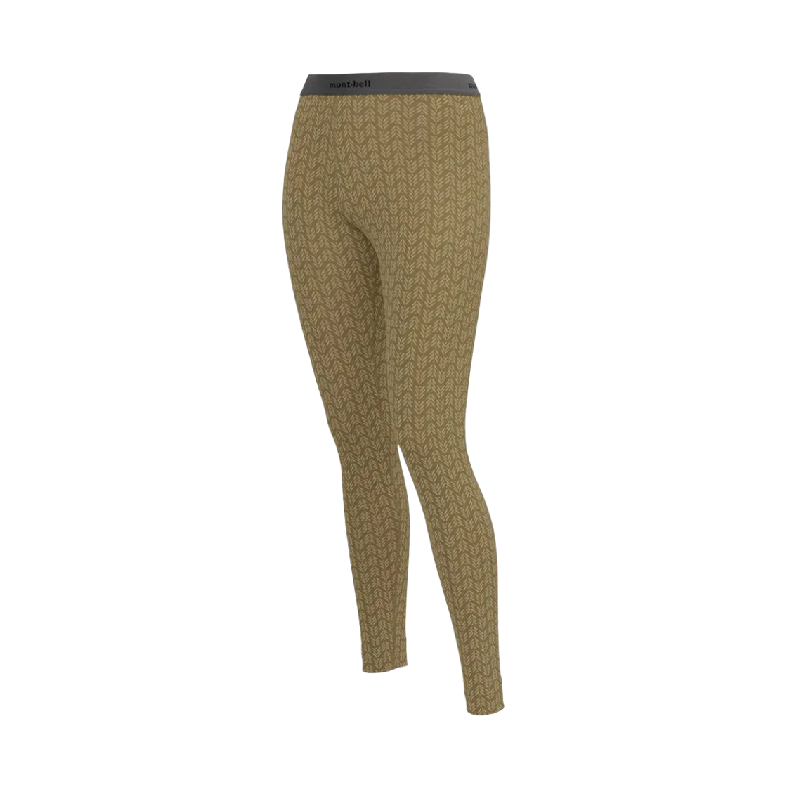 1107794 (W) Montbell Trail Light Print Tights Khaki