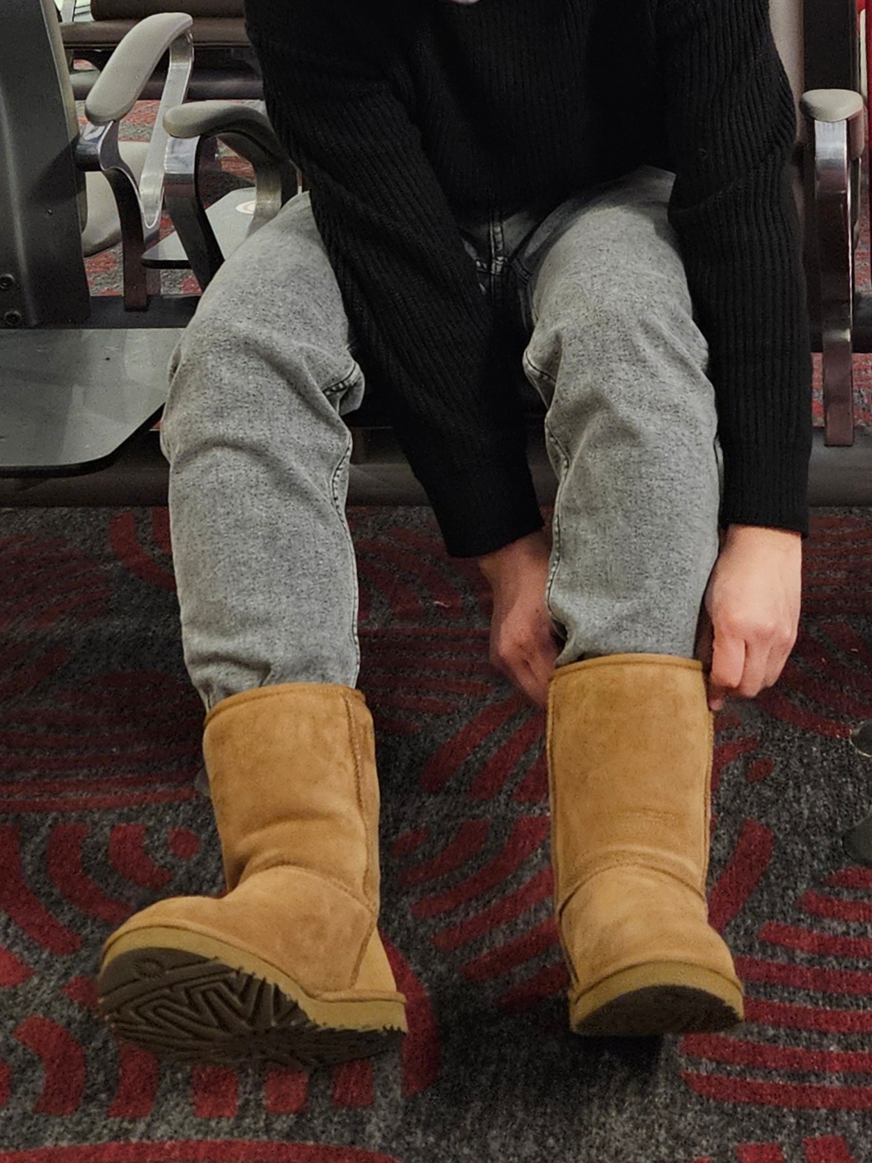 (W) UGG Classic Short II Boots Chestnut, UGG Classic Short Boots Chestnut 착용 스타일 - 3