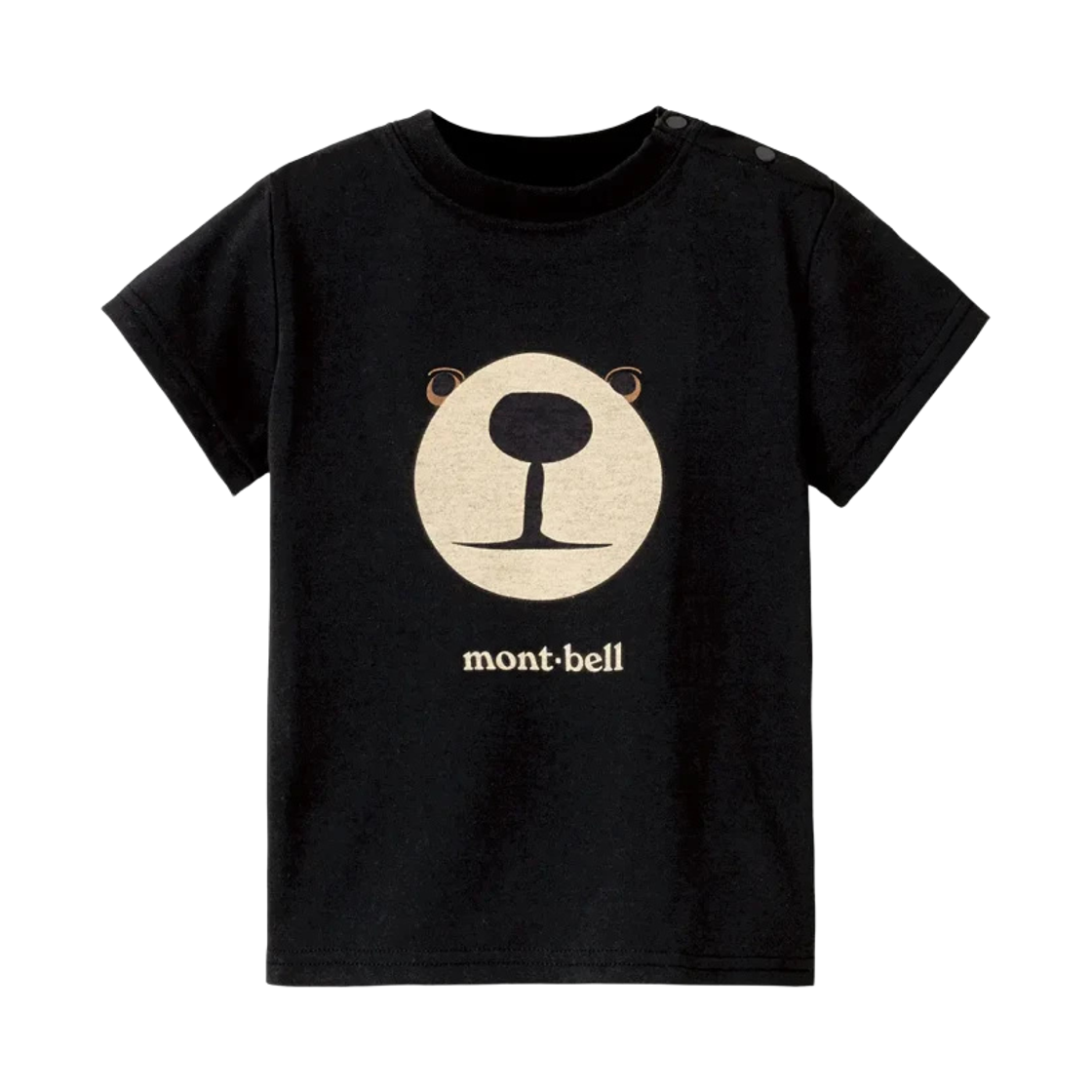 1114266 (Baby) Montbell Wickron Monta Bear Face T-Shirt Black