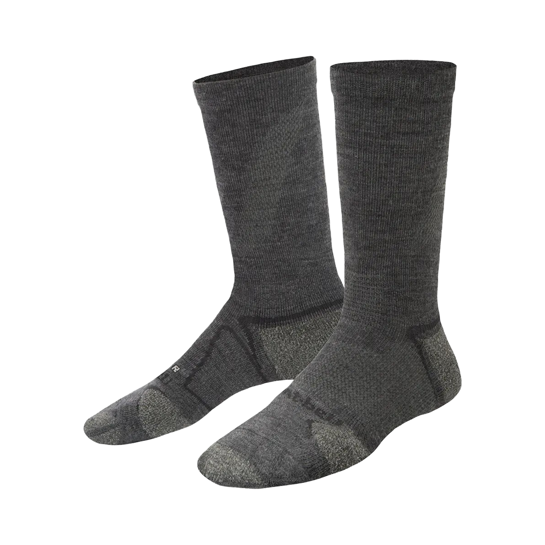 1108809 Montbell Merino Wool Supportec Walking Socks Charcoal Gray