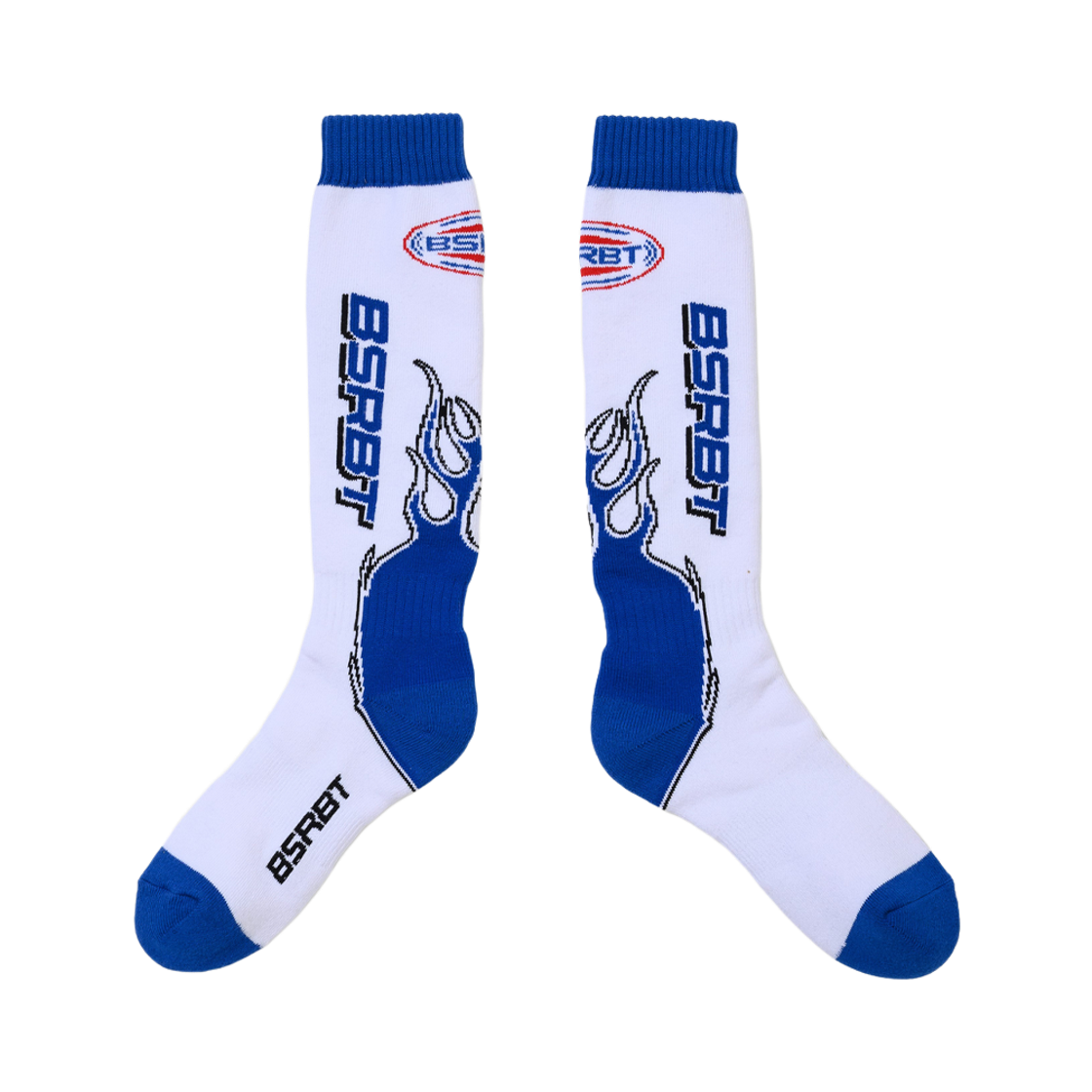 BSR2526FWSC001 Bsrabbit Bsrbt Flame Snowboard Socks White