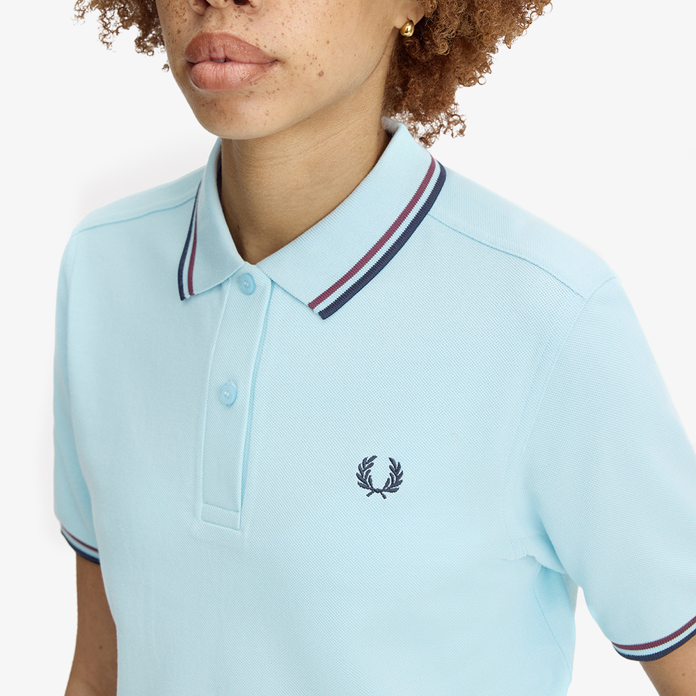프레드페리 우먼즈 트윈 팁 프레드페리 셔츠 볼보이블루 옥스블러드 네이비(Fred Perry Twin Tipped Fred Perry Shirt Ball Boy Blue Oxblood Navy) - 4