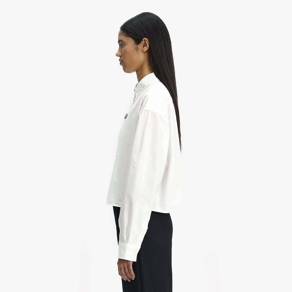 프레드페리 우먼즈 버튼 다운 셔츠 스노우 화이트(Fred Perry Button Down Shirt Snow White) - 2
