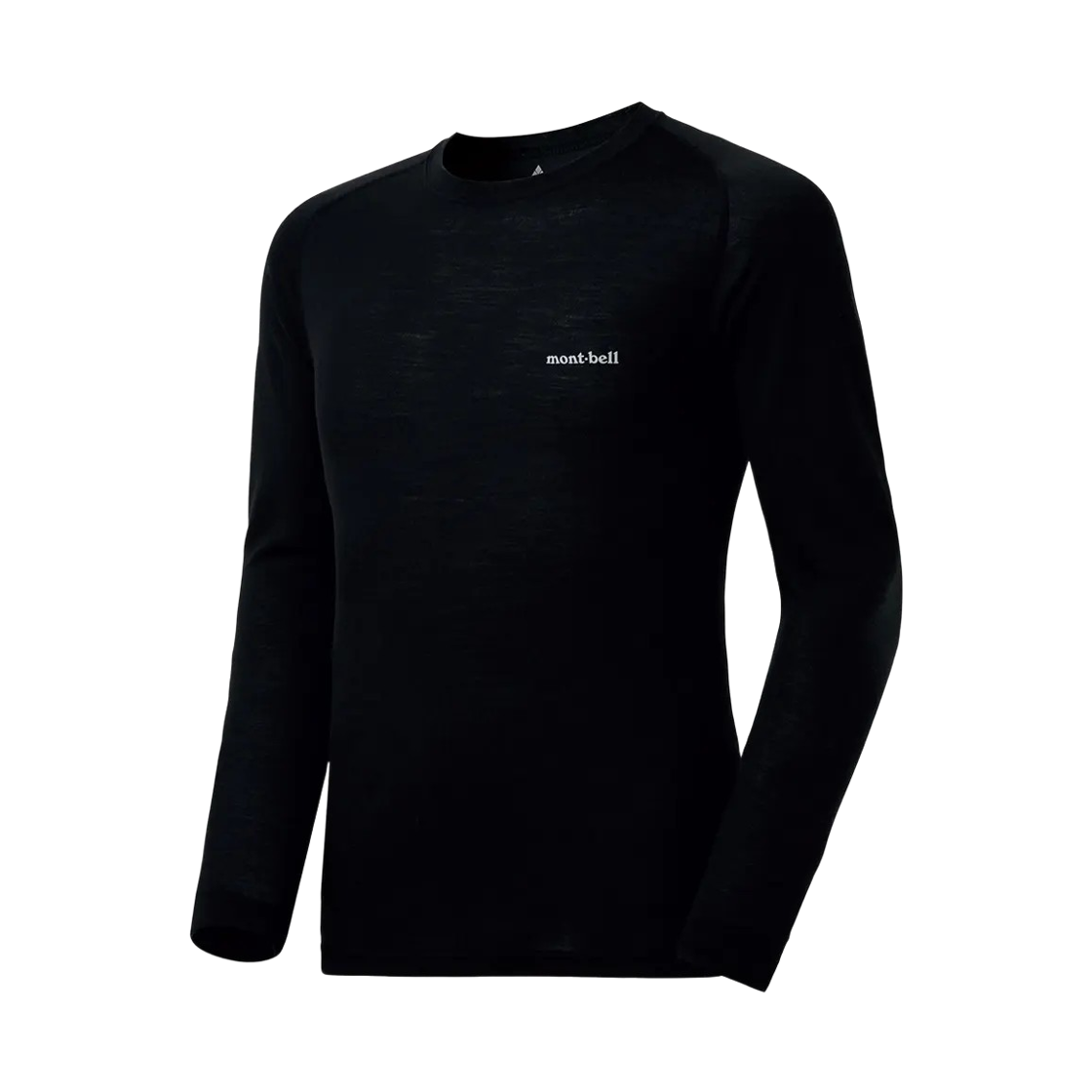 1107654 Montbell Super Merino Wool Middle Weight Round Neck Shirt Black