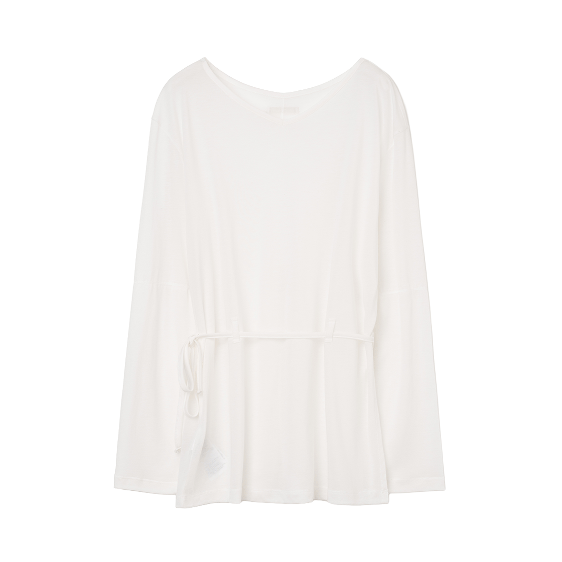 MW283IVR MILLO WOMEN Sheer Tencel Strap T-Shirts Ivory