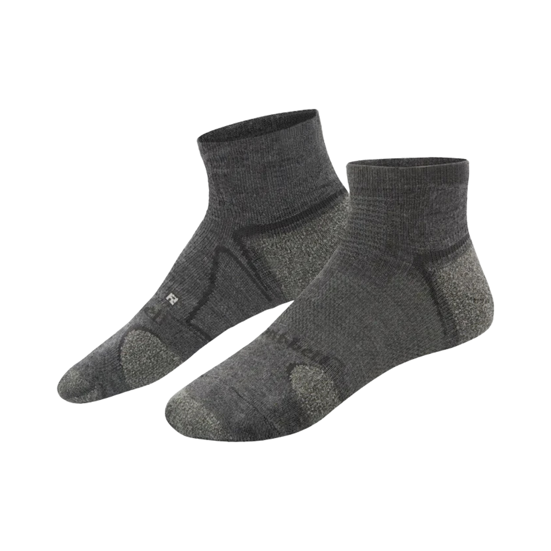 1108808 Montbell Merino Wool Supportec Walking Socks Charcoal Gray