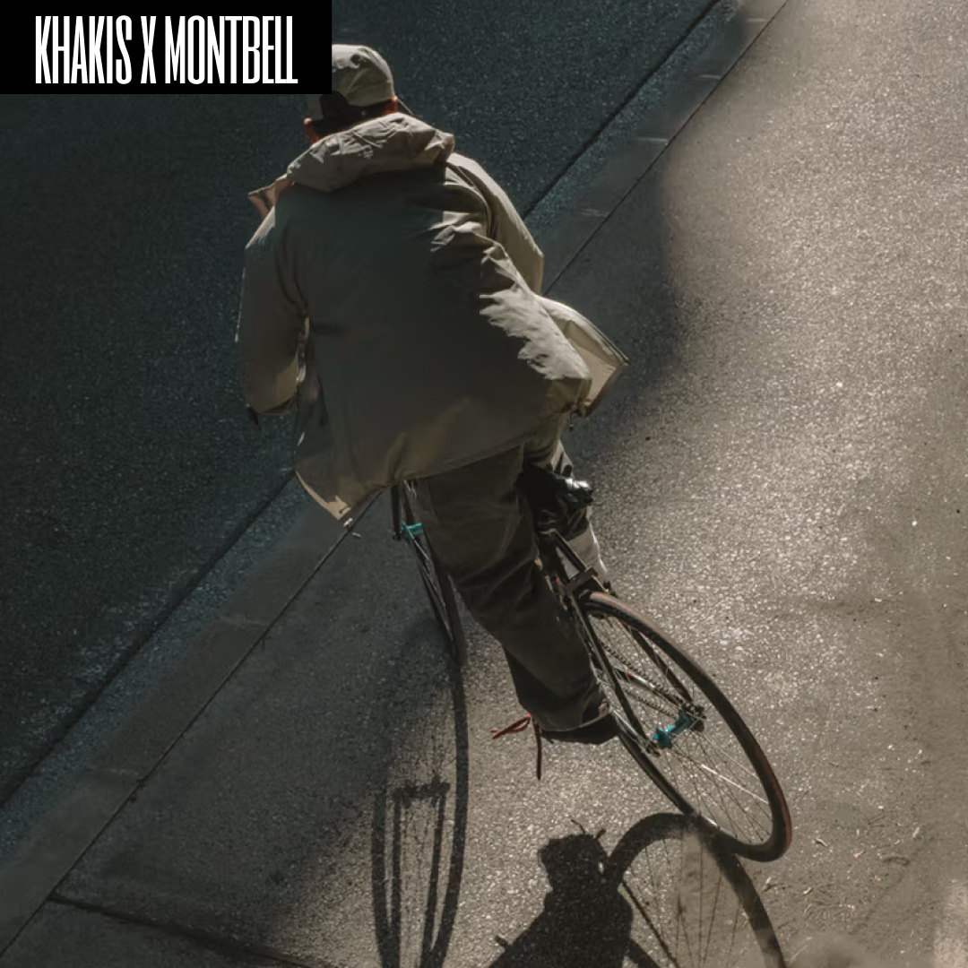 Montbell x Khakis SE Storm Cruiser Jacket Mist Grey, Montbell x Khakis SE Rain Cap Mist Grey 착용 스타일 - 4