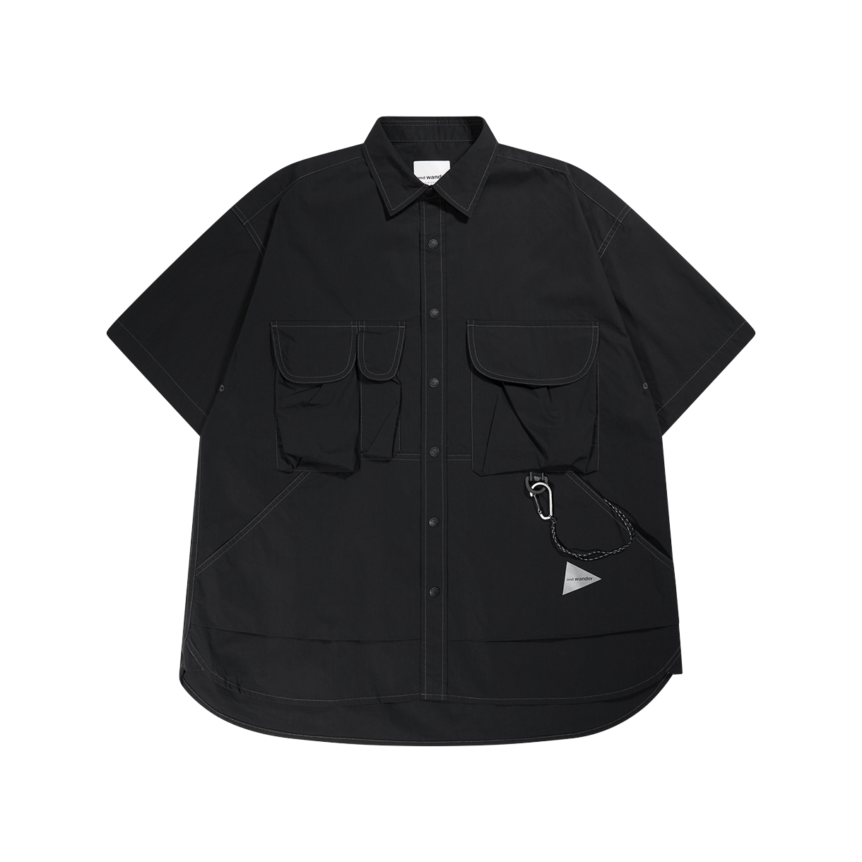 앤드 원더 053 멀티 포켓 숏슬리브 셔츠 블랙 - 26SS(And Wander 053 Multi Pocket SS Shirt Black - 26SS)