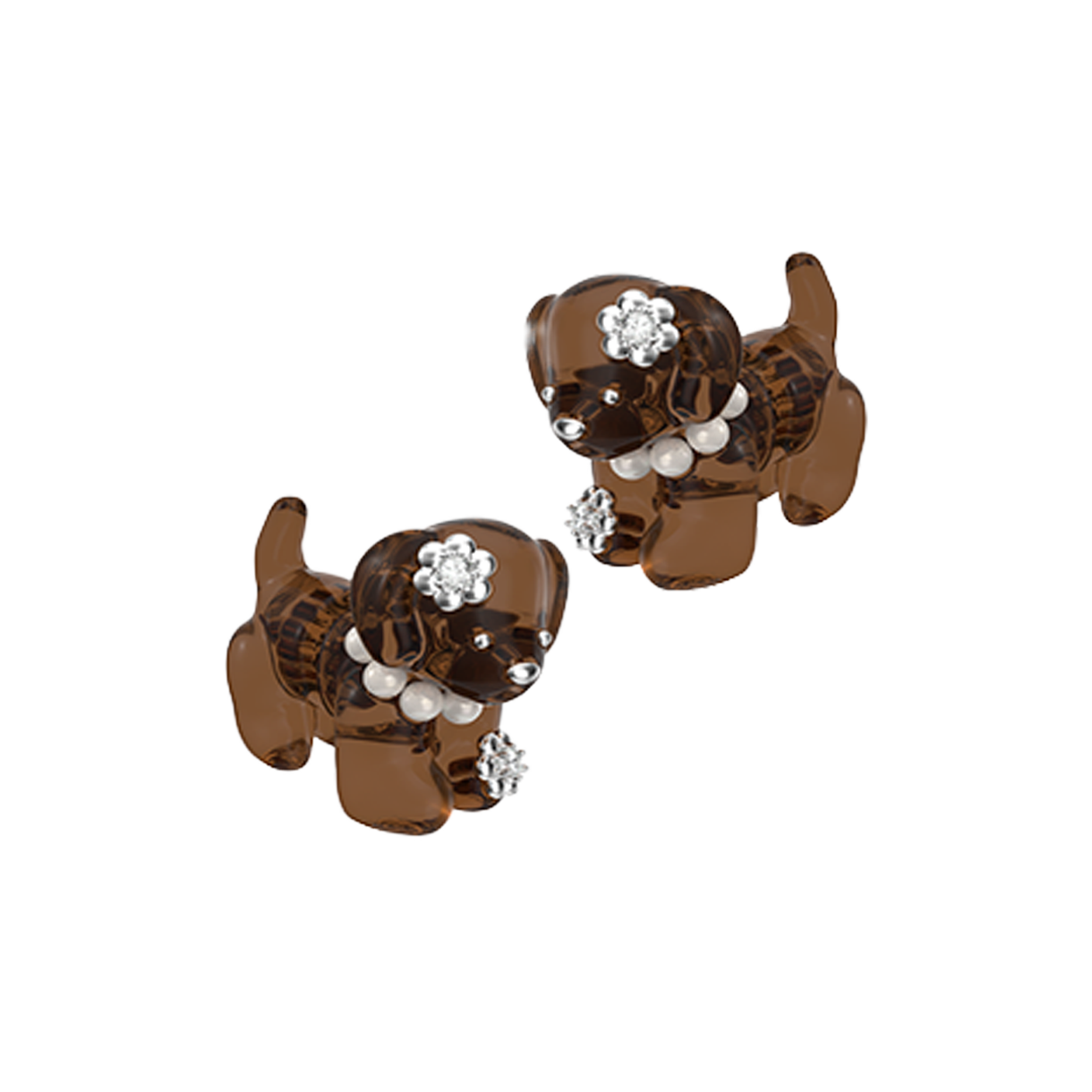 KW6BJEEYV09DB Yvmin Split Puppy Earring Transparent - 26SS