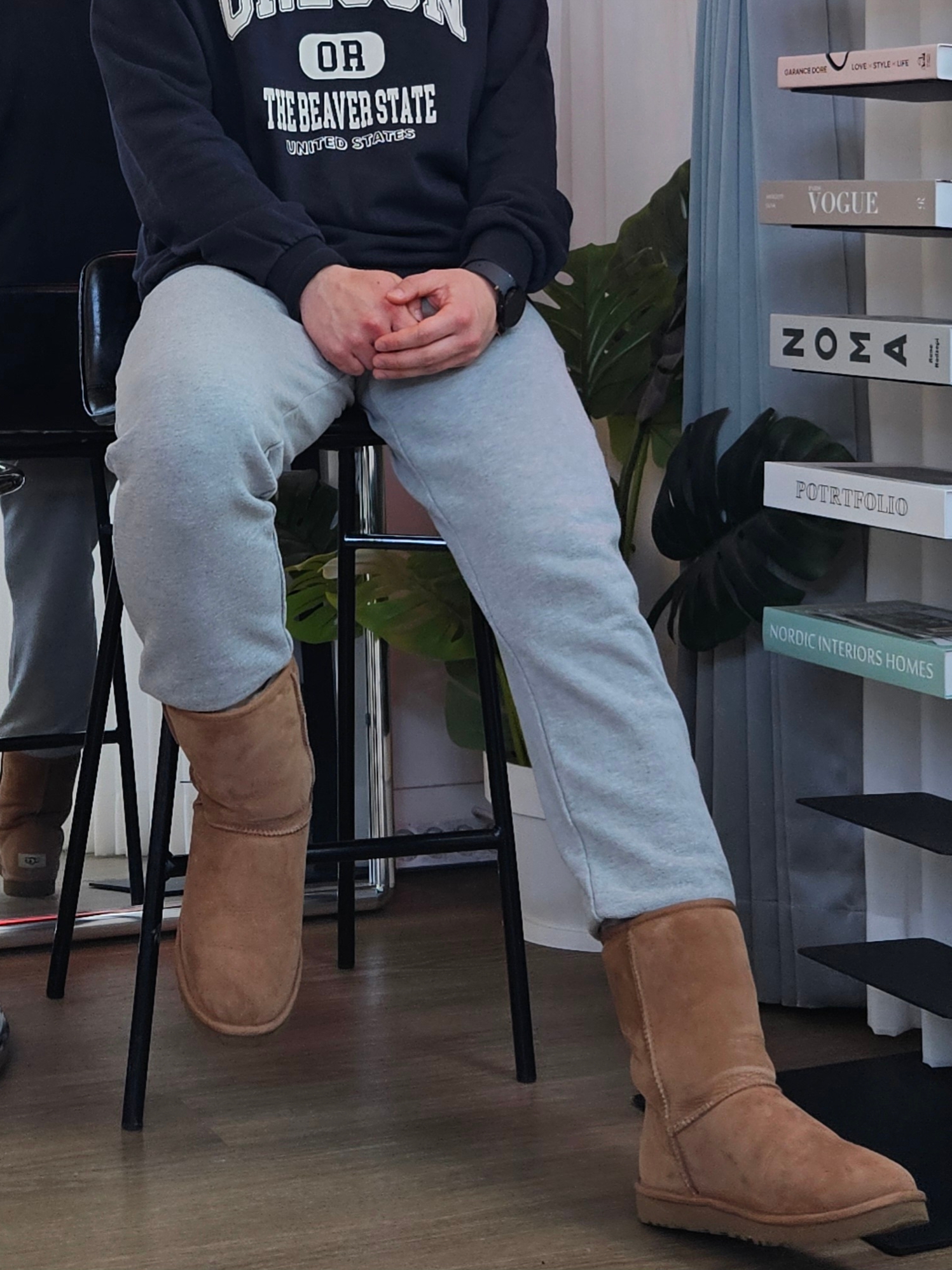(W) UGG Classic Short II Boots Chestnut, UGG Classic Short Boots Chestnut 착용 스타일 - 3