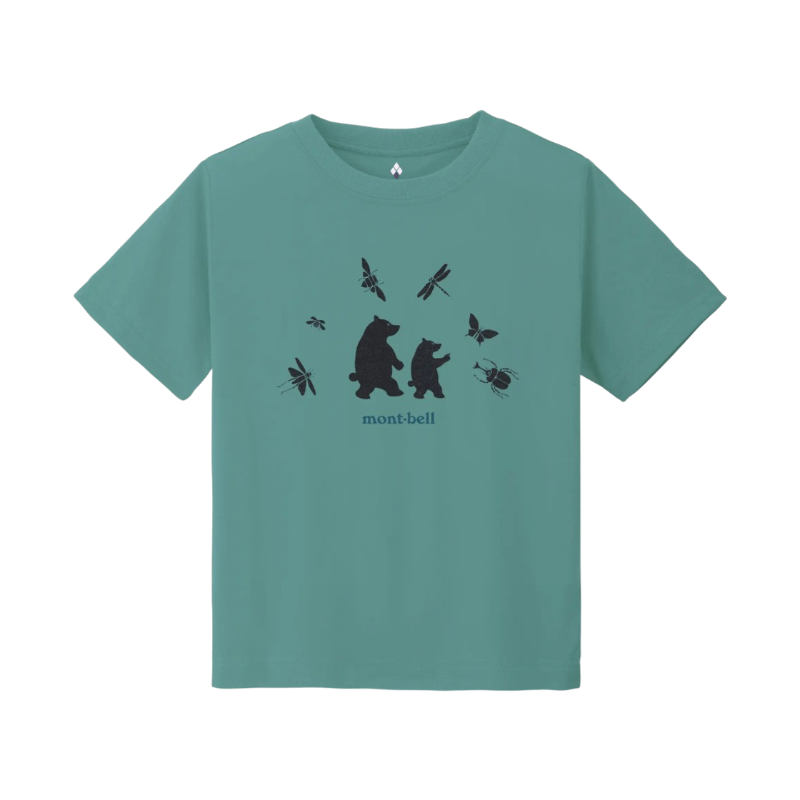1114862 (Kids) Montbell Wickron Searching For Insects T-Shirt Blue Green
