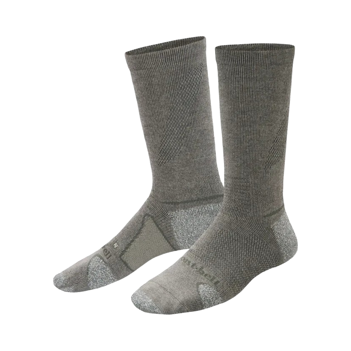 1118216 Montbell Wickron Supporttec Trekking Socks Heather Gray