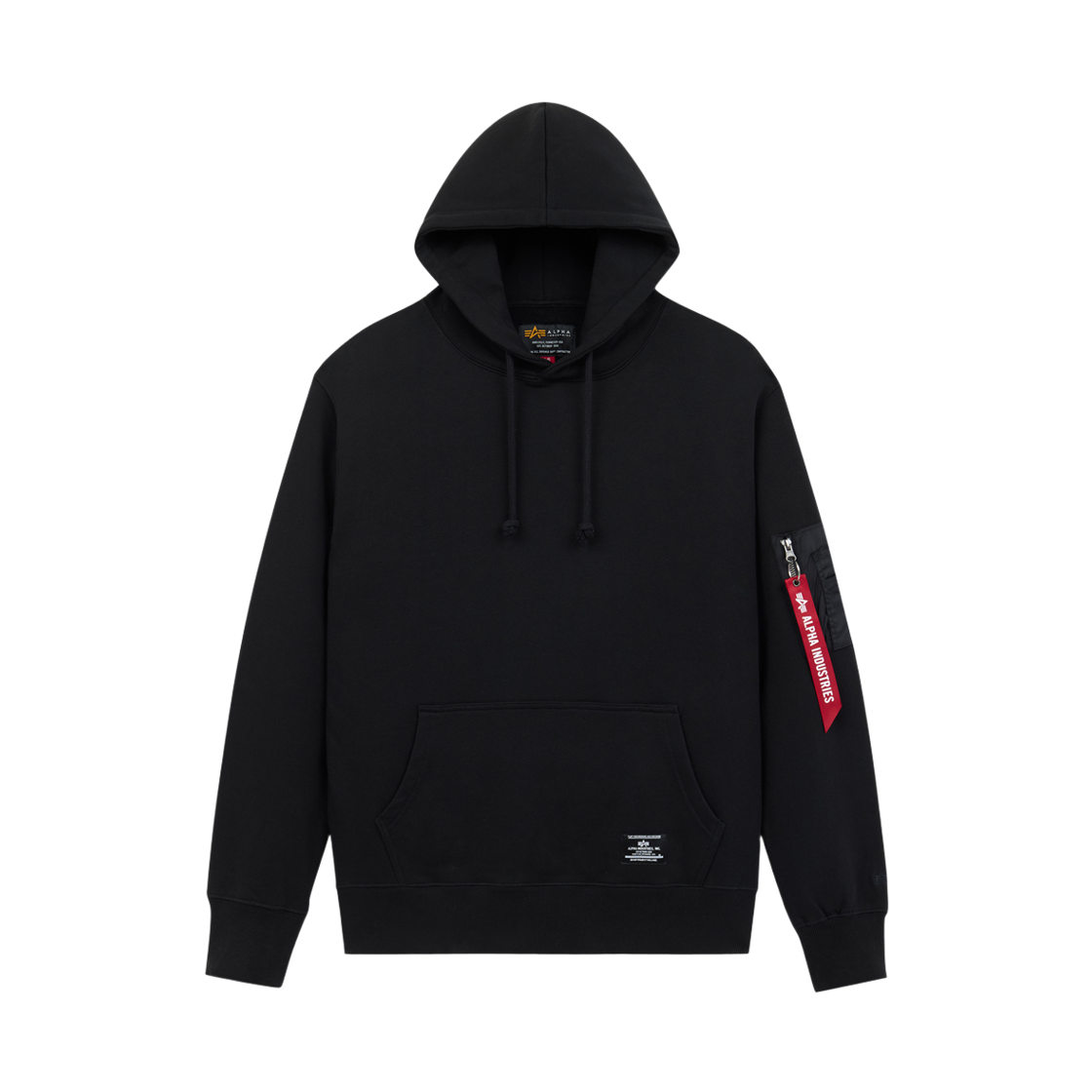 AICOI0000054BLK ALPHA INDUSTRIES Utility Pocket Hoodie Black