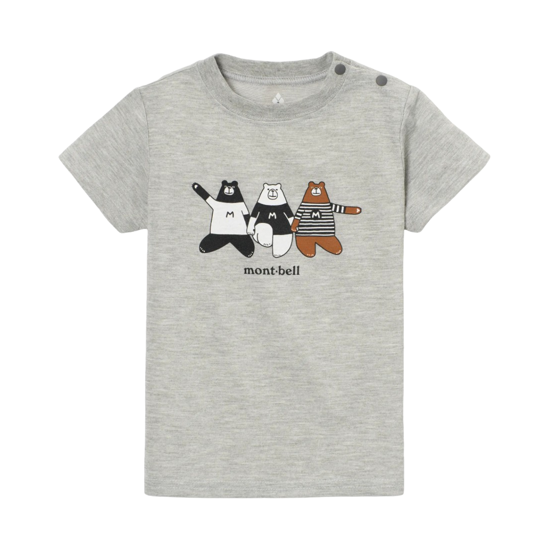 1114968 (Baby) Montbell Wickron Dancing Bears T-Shirt Light Gray