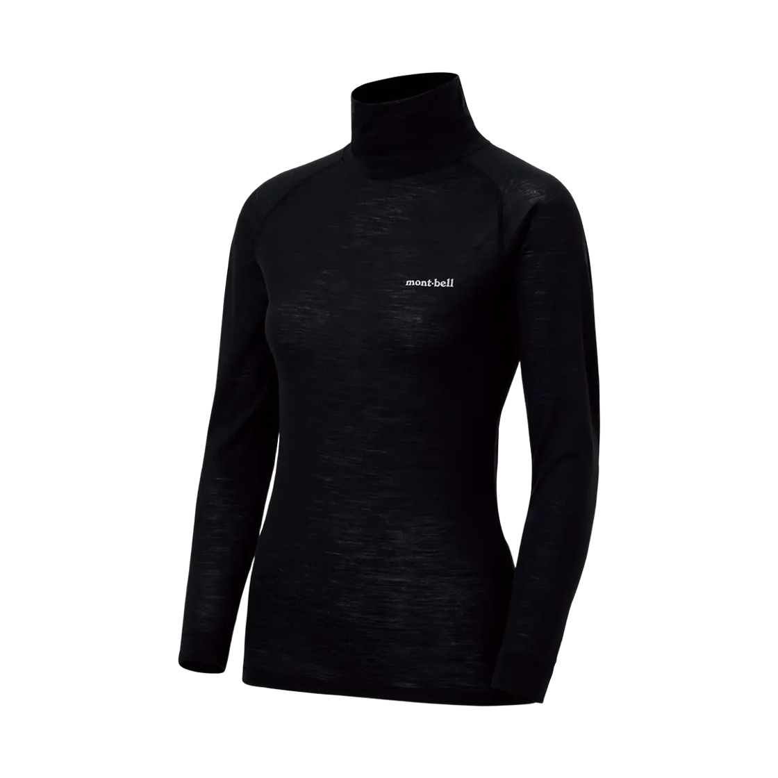 1107664 (W) Montbell Super Merino Wool Light Weight Turtleneck Shirt Black